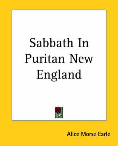 Cover image for Sabbath In Puritan New England