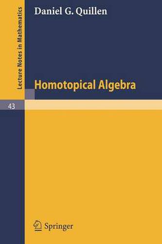 Cover image for Homotopical Algebra