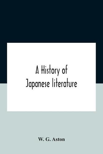 A History Of Japanese Literature