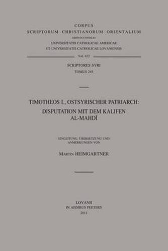 Cover image for Timotheos I., Ostsyrischer Patriarch: Disputation Mit Dem Kalifen Al-Mahdi: V.