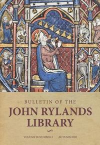 Cover image for Bulletin of the John Rylands Library 96/2