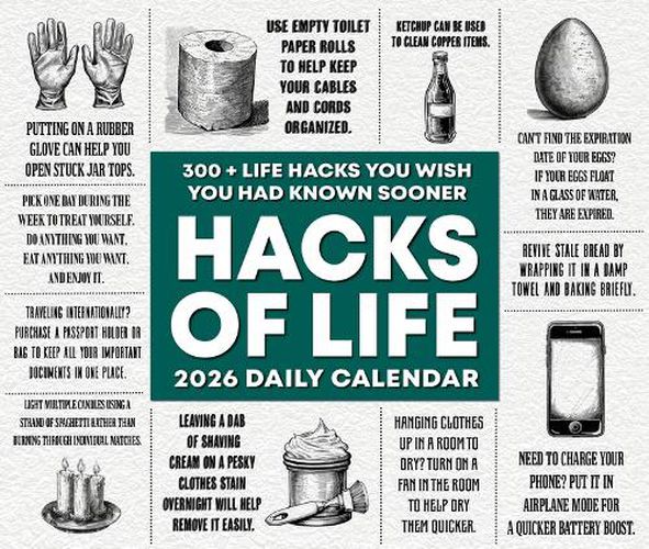 Cover image for Hacks of Life 2026 5.4 X 6.2 Box Calendar