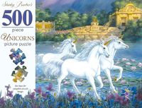 Cover image for Shirley Barbers 500 Piece Magic Unicorns Puzzle