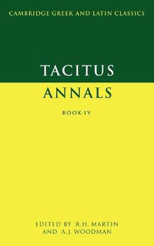 Cover image for Tacitus: Annals Book IV