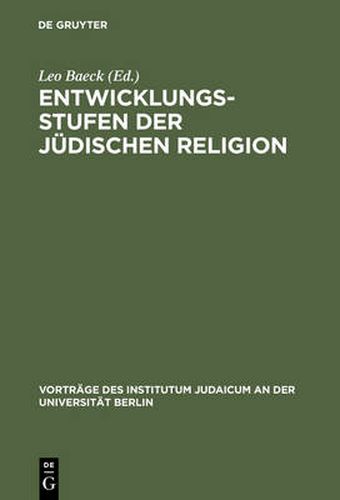 Entwicklungsstufen Der Judischen Religion