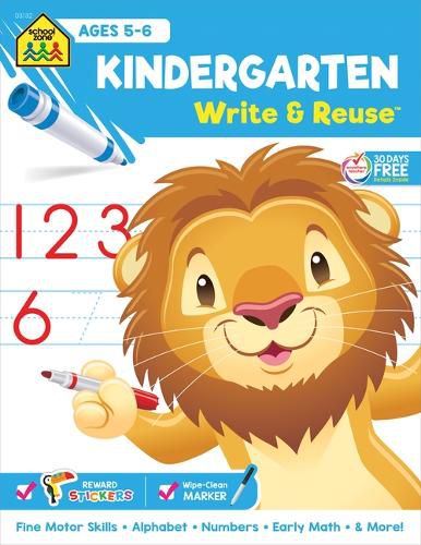 Cover image for School Zone Kindergarten Write & Reuse Workbook