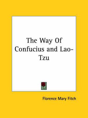 Cover image for The Way of Confucius and Lao-Tzu