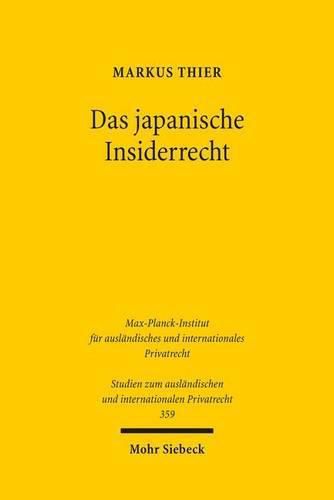 Cover image for Das japanische Insiderrecht