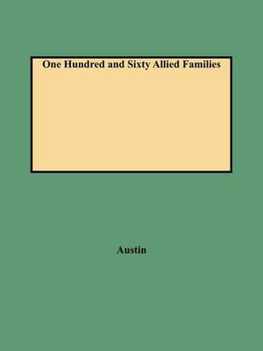 Cover image for One Hundred and Sixty Allied Families