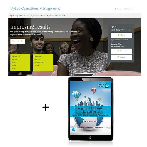 Pearson MyLab Economics with Pearson eText - Instant Access - for Principles of Operations Management: Sustainability and Supply Chain Management, Global Edition