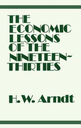 Cover image for Economic Lessons of the 1930s
