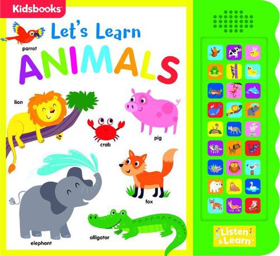 Cover image for 27-Button Sound Book Let's Learn Animals