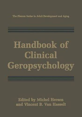 Cover image for Handbook of Clinical Geropsychology