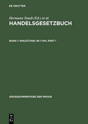 Cover image for Einleitung;  1-104