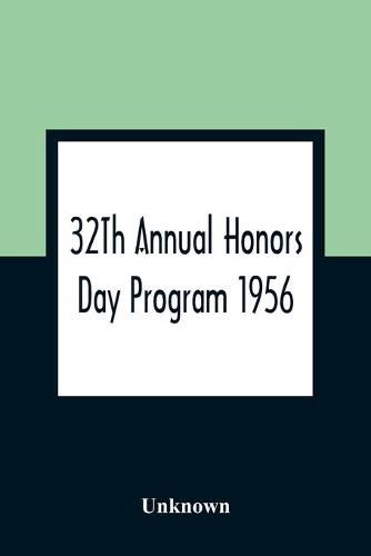 Cover image for 32Th Annual Honors Day Program 1956