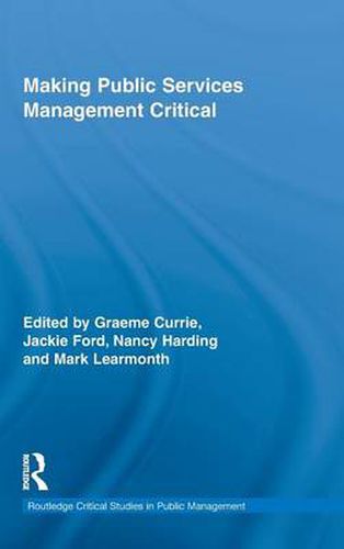 Cover image for Making Public Services Management Critical