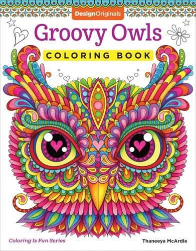 Cover image for Groovy Owls Coloring Book