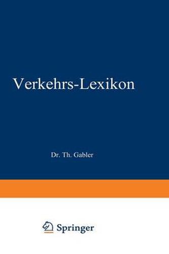 Cover image for Dr. Gablers Verkehrs-Lexikon