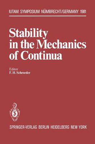 Cover image for Stability in the Mechanics of Continua: 2nd Symposium, Numbrecht, Germany, August 31 - September 4, 1981