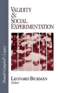 Cover image for Validity and Social Experimentation: Donald Campbell's Legacy