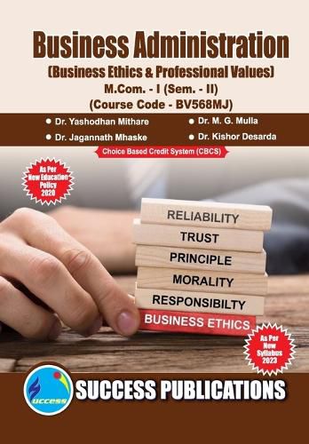 Cover image for Business Ethics & Professional Value, First Year, M.Com, Sem-II-English