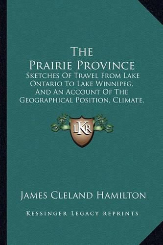 Cover image for The Prairie Province the Prairie Province