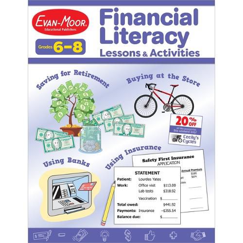Cover image for Financial Literacy Lessons and Activities, Grades 6-8