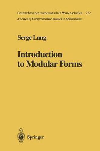 Cover image for Introduction to Modular Forms