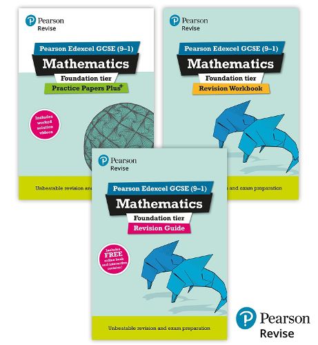 Cover image for New Pearson Revise Edexcel GCSE Maths (Foundation) Complete Revision & Practice Bundle - for 2026, 2027 exams