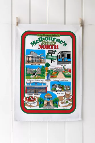 Cover image for Melbourne's Iconic North Tea Towel