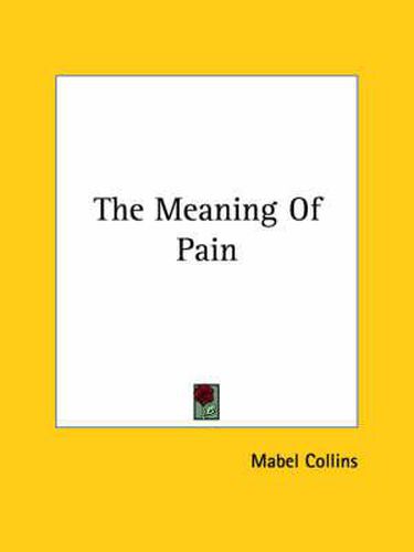 Cover image for The Meaning of Pain