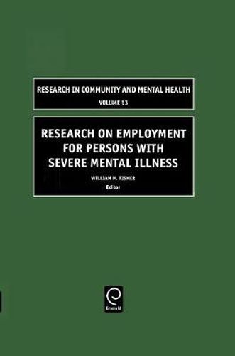 Cover image for Research on Employment for Persons with Severe Mental Illness