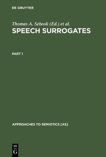 Cover image for Speech Surrogates. Part 1