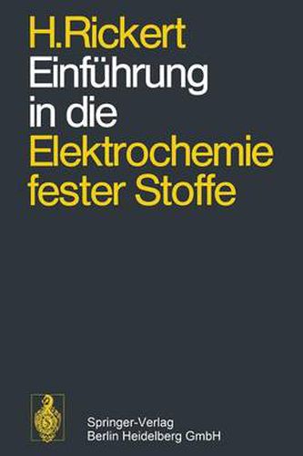 Einfuhrung in Die Elektrochemie Fester Stoffe