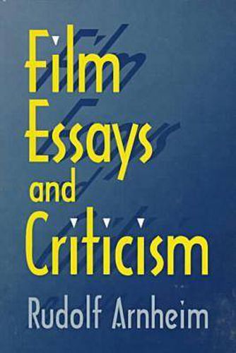 Cover image for Film Essays and Criticism