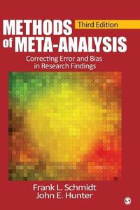 Cover image for Methods of Meta-Analysis: Correcting Error and Bias in Research Findings