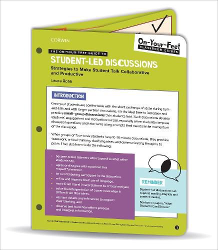 Cover image for The On-Your-Feet Guide to Student-Led Discussions: Strategies to Make Student Talk Collaborative and Productive