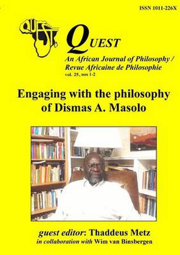 Cover image for Quest 25: Engaging with the philosophy of Dismas A. Masolo