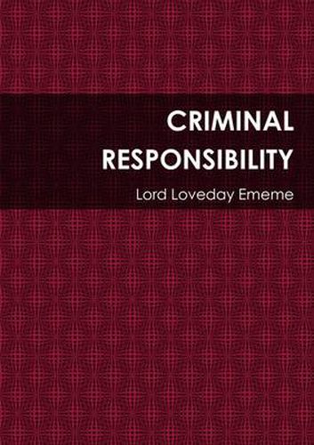 Cover image for Criminal Responsibility