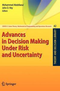 Cover image for Advances in Decision Making Under Risk and Uncertainty