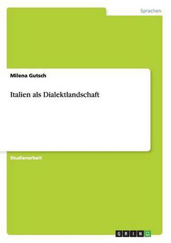 Cover image for Italien als Dialektlandschaft