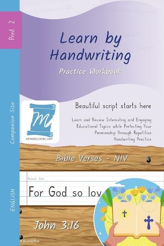 Cover image for Handwriting Practice Workbook - Bible Verses - John 3