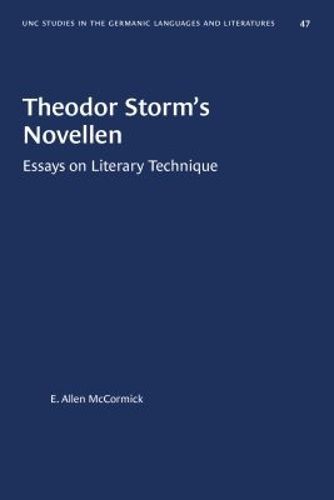 Cover image for Theodor Storm's Novellen: Essays on Literary Technique