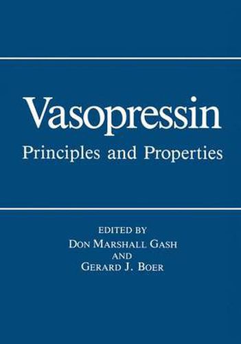 Cover image for Vasopressin: Principles and Properties