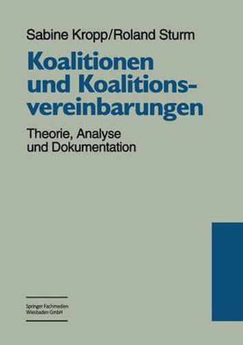 Cover image for Koalitionen Und Koalitionsvereinbarungen