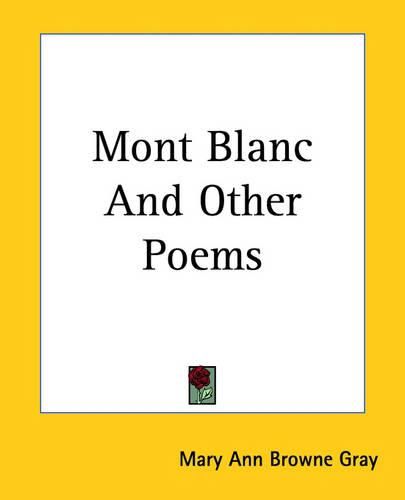 Cover image for Mont Blanc And Other Poems