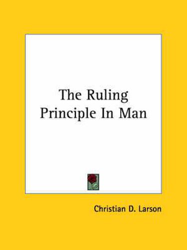 Cover image for The Ruling Principle in Man