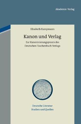 Cover image for Kanon und Verlag