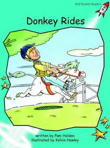 Cover image for Red Rocket Readers: Fluency Level 2 Fiction Set B: Donkey Rides (Reading Level 17/F&P Level I)