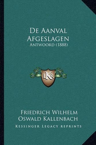 Cover image for de Aanval Afgeslagen: Antwoord (1888)